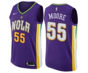 Women's Nike New Orleans Pelicans #55 E'Twaun Moore Swingman Purple NBA Jersey - City Edition