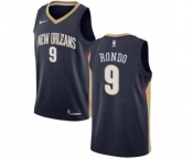 Women's Nike New Orleans Pelicans #9 Rajon Rondo Swingman Navy Blue Road NBA Jersey - Icon Edition