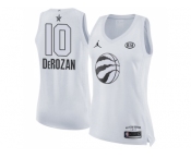 Women Nike Toronto Raptors #10 DeMar DeRozan White NBA Jordan Swingman 2018 All-Star Game Jersey