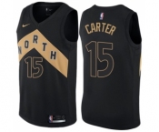 Women's Nike Toronto Raptors #15 Vince Carter Swingman Black NBA Jersey - City Edition