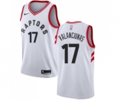 Women's Nike Toronto Raptors #17 Jonas Valanciunas Swingman White NBA Jersey - Association Edition