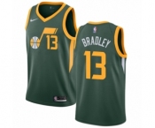 Women's Nike Utah Jazz #13 Tony Bradley Green Swingman Jersey - Earned Edition