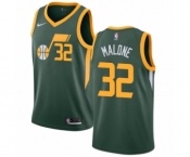 Women's Nike Utah Jazz #32 Karl Malone Green Swingman Jersey - Earned Edition