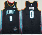 Men's Detroit Pistons #0 Jalen Duren Black 2025 City Sponsor Swingman Jersey Men's Detroit Pistons #0 Jalen Duren Black 2025 City Sponsor Swingman Jersey