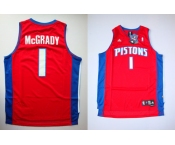 nba detroit pistons #1 mcgrady red[swingman]