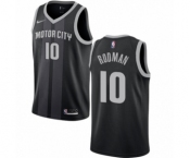 Youth Nike Detroit Pistons #10 Dennis Rodman Swingman Black NBA Jersey - City Edition