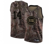 Youth Nike Detroit Pistons #14 Ish Smith Swingman Camo Realtree Collection NBA Jersey