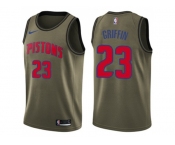 Youth Nike Detroit Pistons #23 Blake Griffin Green Salute to Service NBA Swingman Jersey
