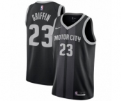 Youth Nike Detroit Pistons #23 Blake Griffin Swingman Black NBA Jersey - City Edition