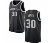 Youth Nike Detroit Pistons #30 Joe Smith Swingman Black NBA Jersey - City Edition