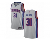 Youth Nike Detroit Pistons #31 Caron Butler Authentic Silver NBA Jersey Statement Edition