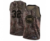 Youth Nike Detroit Pistons #32 Christian Laettner Swingman Camo Realtree Collection NBA Jersey