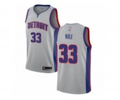 Youth Nike Detroit Pistons #33 Grant Hill Swingman Silver NBA Jersey Statement Edition