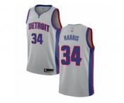 Youth Nike Detroit Pistons #34 Tobias Harris Authentic Silver NBA Jersey Statement Edition