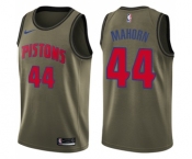 Youth Nike Detroit Pistons #44 Rick Mahorn Swingman Green Salute to Service NBA Jersey