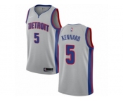 Youth Nike Detroit Pistons #5 Luke Kennard Authentic Silver NBA Jersey Statement Edition