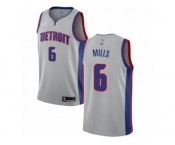 Youth Nike Detroit Pistons #6 Terry Mills Authentic Silver NBA Jersey Statement Edition
