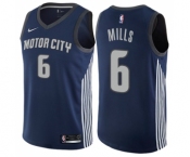 Youth Nike Detroit Pistons #6 Terry Mills Swingman Navy Blue NBA Jersey - City Edition