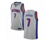 Youth Nike Detroit Pistons #7 Stanley Johnson Authentic Silver NBA Jersey Statement Edition