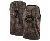 Youth Nike Detroit Pistons #7 Stanley Johnson Swingman Camo Realtree Collection NBA Jersey