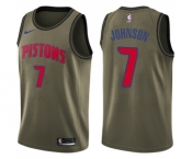 Youth Nike Detroit Pistons #7 Stanley Johnson Swingman Green Salute to Service NBA Jersey