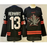 Men's Canada Hockey #13 Sam Reinhart Black Stitched Jersey