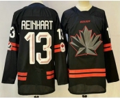 Men's Canada Hockey #13 Sam Reinhart Black Stitched Jersey Men's Canada Hockey #13 Sam Reinhart Black Stitched Jersey