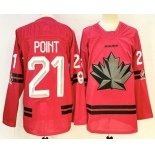 Men's Canada Hockey #21 Brayden Point Red Stitched Jersey Men's Canada Hockey #21 Brayden Point Red Stitched Jersey