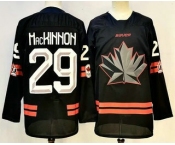 Men's Canada Hockey #29 Nathan MacKinnon Black Stitched Jersey Men's Canada Hockey #29 Nathan MacKinnon Black Stitched Jersey