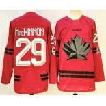 Men's Canada Hockey #29 Nathan MacKinnon Red Stitched Jersey Men's Canada Hockey #29 Nathan MacKinnon Red Stitched Jersey