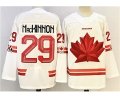 Men's Canada Hockey #29 Nathan MacKinnon White Stitched Jersey Men's Canada Hockey #29 Nathan MacKinnon White Stitched Jersey