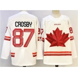 Men's Canada Hockey #87 Sidney Crosby White Stitched Jersey Men's Canada Hockey #87 Sidney Crosby White Stitched Jersey