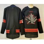 Men's Canada Hockey Blank Black Stitched Jersey Men's Canada Hockey Blank Black Stitched Jersey