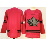 Men's Canada Hockey Blank Red Stitched Jersey