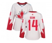 Women's Adidas Team Canada #14 Jamie Benn Authentic White Home 2016 World Cup Hockey Jersey