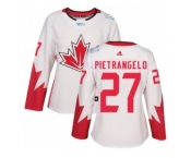 Women's Adidas Team Canada #27 Alex Pietrangelo Premier White Home 2016 World Cup Hockey Jersey