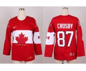 women nhl jerseys team canada #87 crosby red[2014 winter olympics]