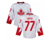 Youth Adidas Team Canada #77 Jeff Carter Authentic White Home 2016 World Cup Ice Hockey Jersey