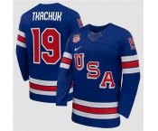 Men's USA #19 Matthew Tkachuk Royal 2026 Stitched Jersey Men's USA #19 Matthew Tkachuk Royal 2026 Stitched Jersey