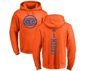 NBA Nike New York Knicks #1 Emmanuel Mudiay Orange One Color Backer Pullover Hoodie