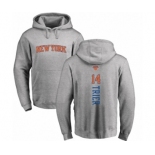 NBA Nike New York Knicks #14 Allonzo Trier Ash Backer Pullover Hoodie