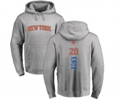 NBA Nike New York Knicks #20 Kevin Knox Ash Backer Pullover Hoodie