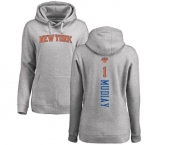 NBA Women's Nike New York Knicks #1 Emmanuel Mudiay Ash Backer Pullover Hoodie