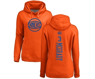 NBA Women's Nike New York Knicks #3 Tracy McGrady Orange One Color Backer Pullover Hoodie