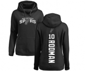 NBA Women's Nike San Antonio Spurs #10 Dennis Rodman Black Backer Pullover Hoodie