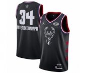 Youth Jordan Milwaukee Bucks #34 Giannis Antetokounmpo Swingman Black 2019 All-Star Game Basketball Jersey