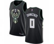 Youth Milwaukee Bucks #0 Donte DiVincenzo Swingman Black Basketball Jersey - Statement Edition
