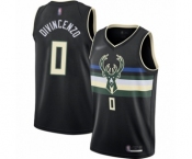 Youth Milwaukee Bucks #0 Donte DiVincenzo Swingman Black Finished Basketball Jersey - Statement Edition