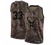 Youth Nike Milwaukee Bucks #33 Kareem Abdul-Jabbar Swingman Camo Realtree Collection NBA Jersey