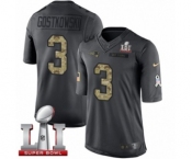 Men's Nike New England Patriots #3 Stephen Gostkowski Limited Black 2016 Salute to Service Super Bowl LI 51 NFL Jersey